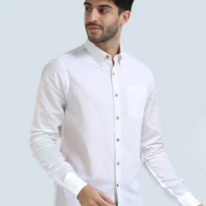 White Trendy Premium Classic Shirt (Cotton)