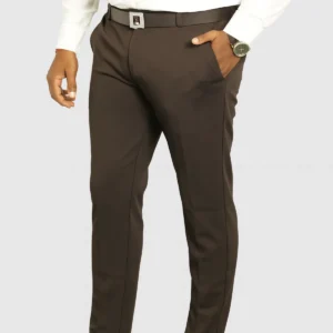 Black Tailored Formal Trousers for Men - Slim Fit Premium Cotton Office Wear