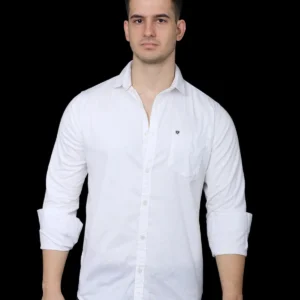 White Trendy Premium Crisp Elegance Casual Shirt (Cotton)